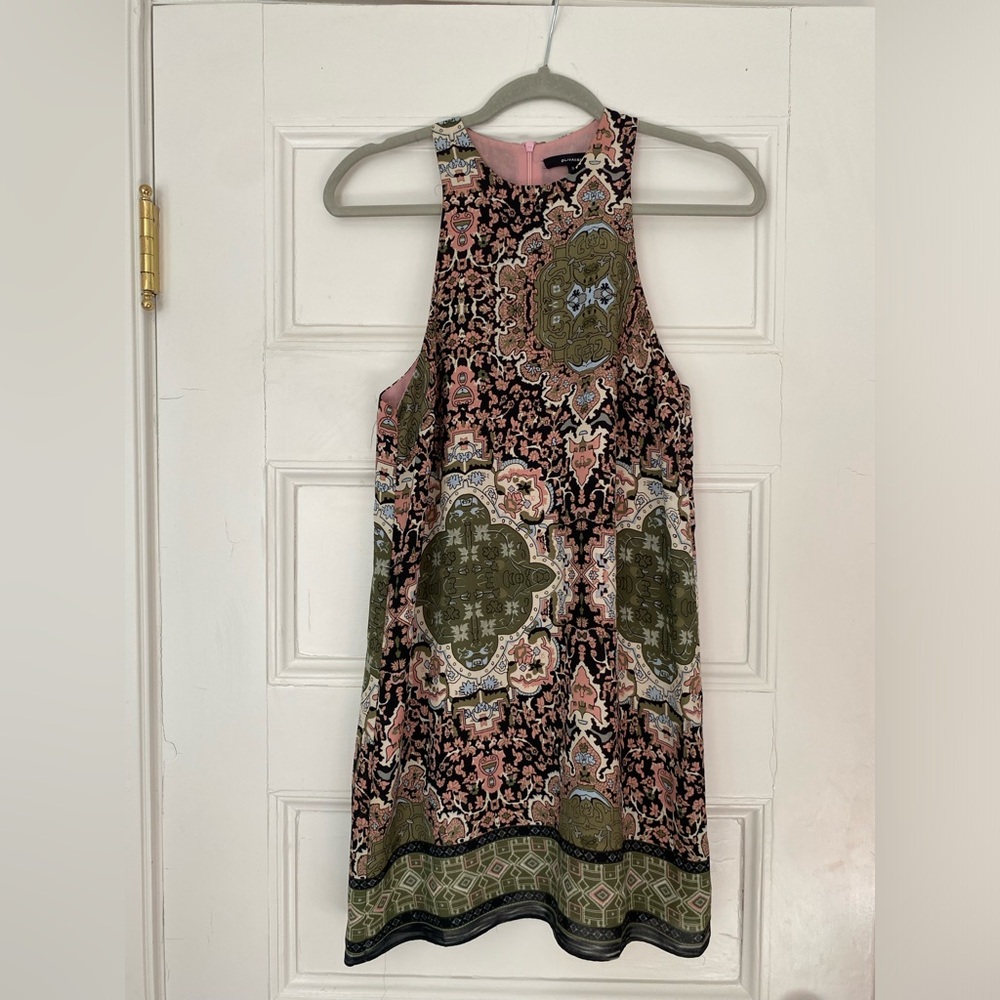Olivaceous Patterned Dress